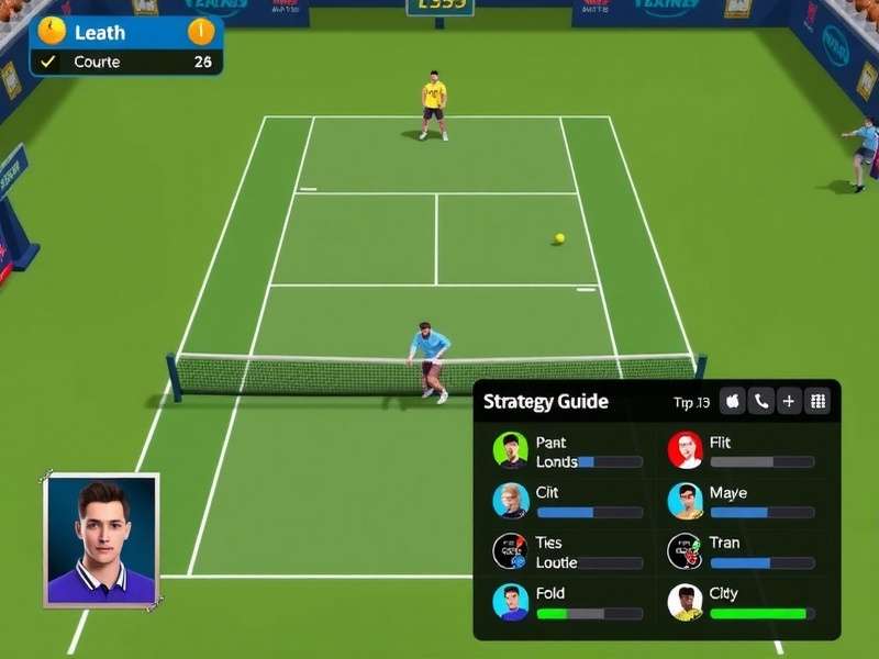 Grand Slam Master strategy guide showing court positions